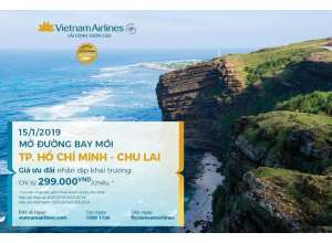 Vietnam Airlines Thông báo khai trương đường bay TP. HỒ CHÍ MINH – CHU LAI